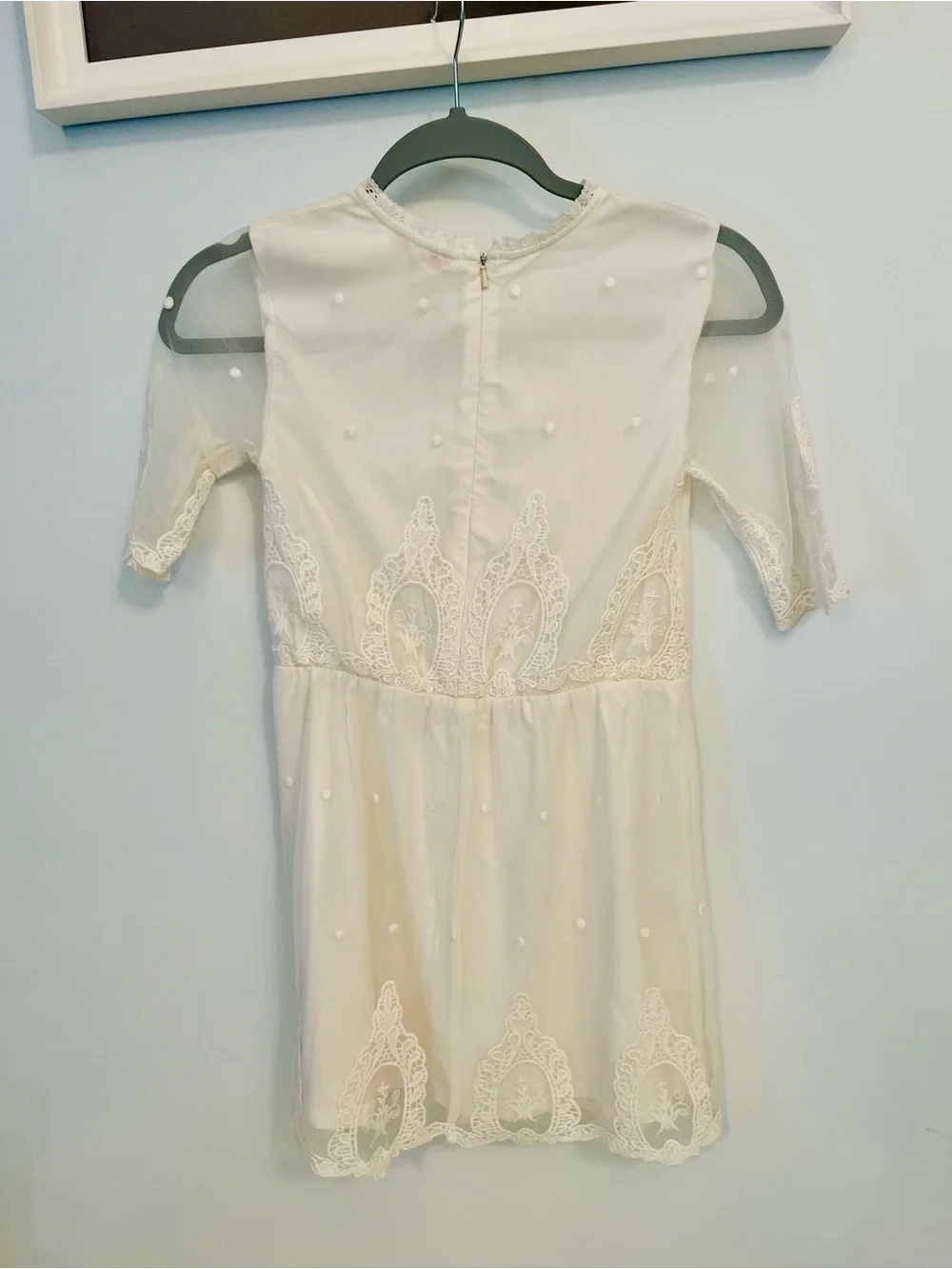 ruby & bloom Ivory Lace Applique Dress